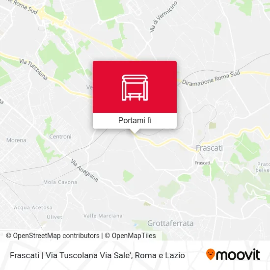 Mappa Frascati | Via Tuscolana Via Sale'