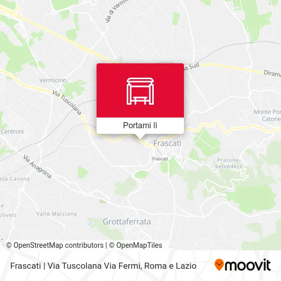Mappa Frascati | Via Tuscolana Via Fermi