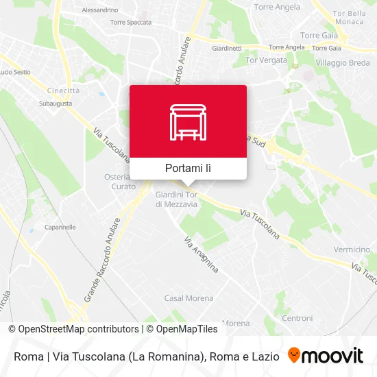 Mappa Roma | Via Tuscolana (La Romanina)