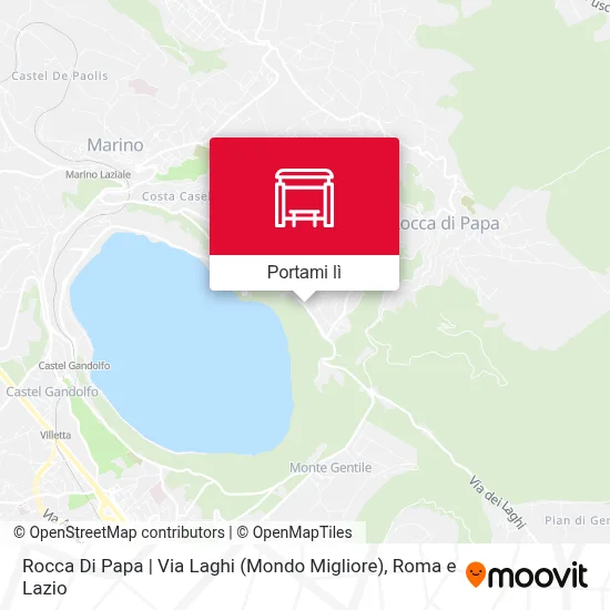 Mappa Rocca Di Papa | Via Laghi (Mondo Migliore)