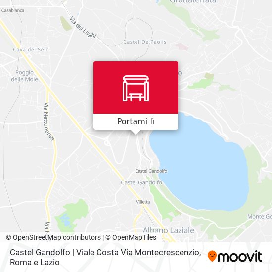 Mappa Castel Gandolfo | Viale Costa Via Montecrescenzio
