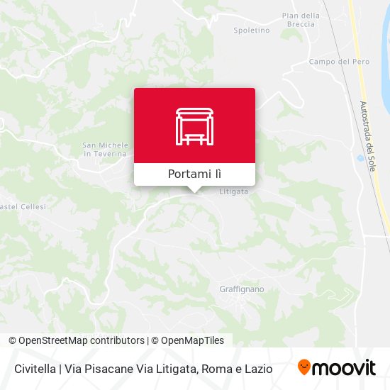 Mappa Civitella | Via Pisacane Via Litigata