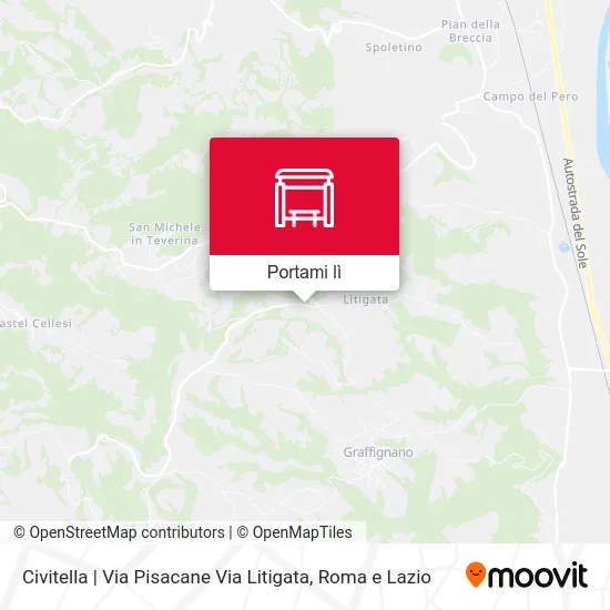 Mappa Civitella | Via Pisacane Via Litigata