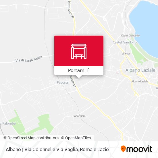 Mappa Albano | Via Colonnelle Via Vaglia