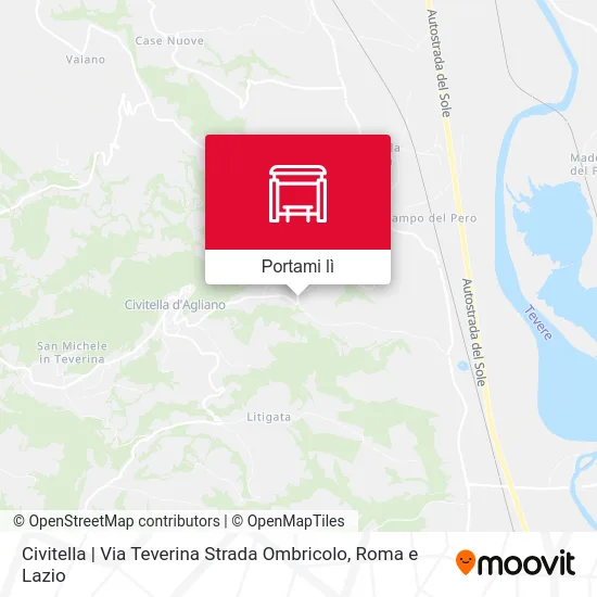 Mappa Civitella | Via Teverina Strada Ombricolo