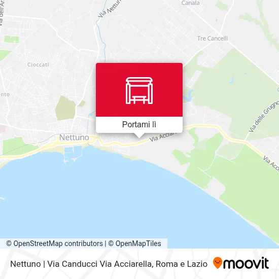 Mappa Nettuno | Via Canducci Via Acciarella