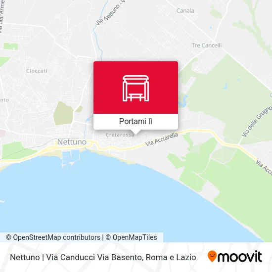 Mappa Nettuno | Via Canducci Via Basento