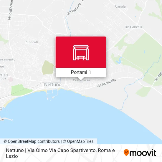 Mappa Nettuno | Via Olmo Via Capo Spartivento