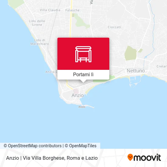Mappa Anzio | Via Villa Borghese