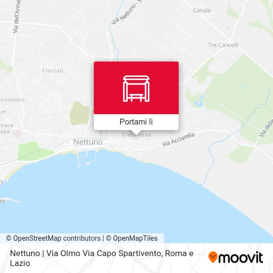 Mappa Nettuno | Via Olmo Via Capo Spartivento