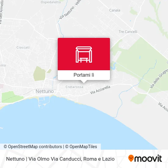Mappa Nettuno | Via Olmo Via Canducci