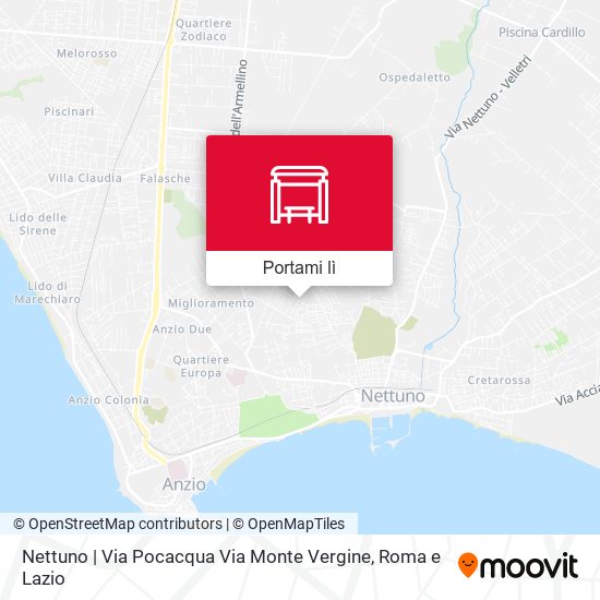 Mappa Nettuno | Via Pocacqua Via Monte Vergine