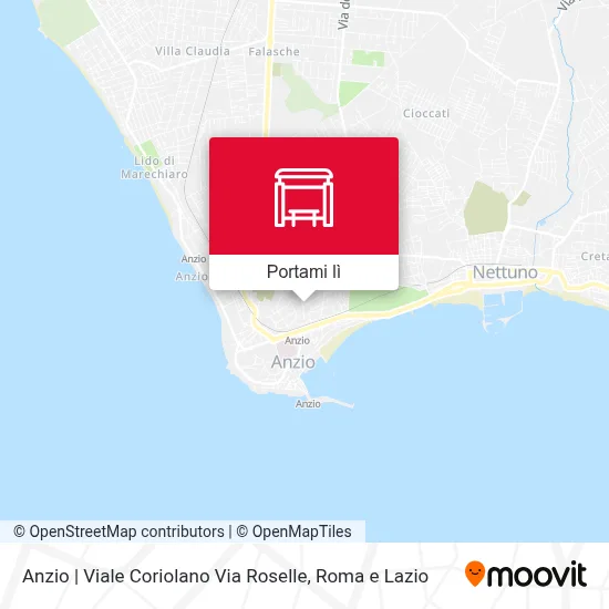 Mappa Anzio | Viale Coriolano Via Roselle
