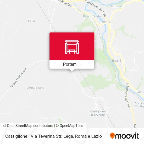 Mappa Castiglione | Via Teverina Str. Lega