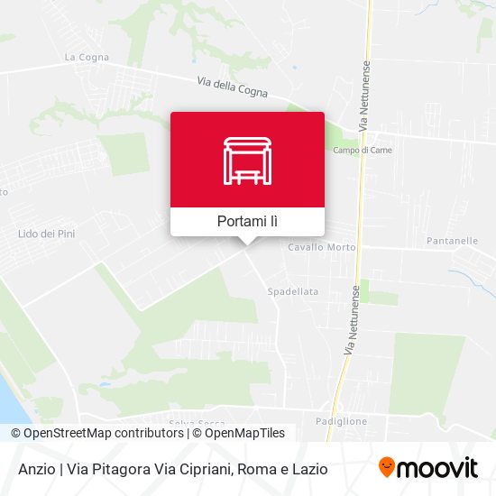 Mappa Anzio | Via Pitagora Via Cipriani