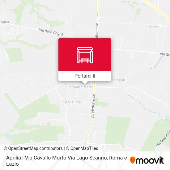 Mappa Aprilia | Via Cavallo Morto Via Lago Scanno