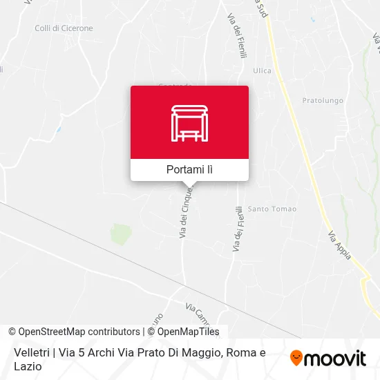 Mappa Velletri | Via 5 Archi Via Prato Di Maggio