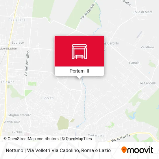Mappa Nettuno | Via Velletri Via Cadolino