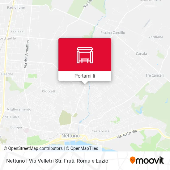 Mappa Nettuno | Via Velletri Str. Frati