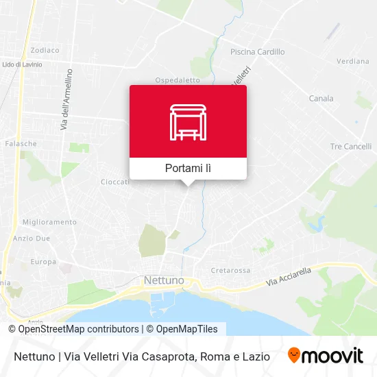 Mappa Nettuno | Via Velletri Via Casaprota