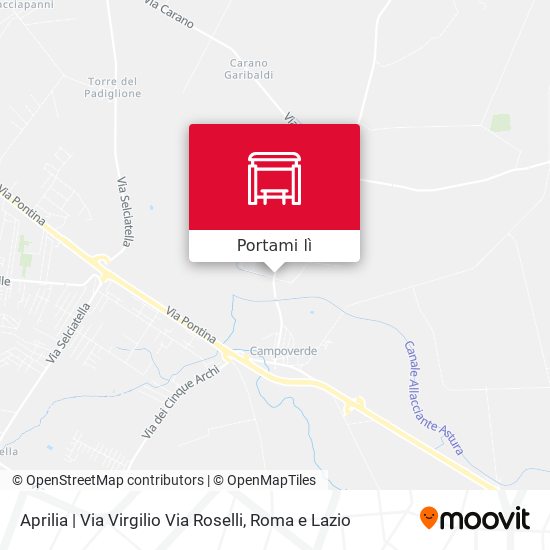Mappa Aprilia | Via Virgilio Via Roselli