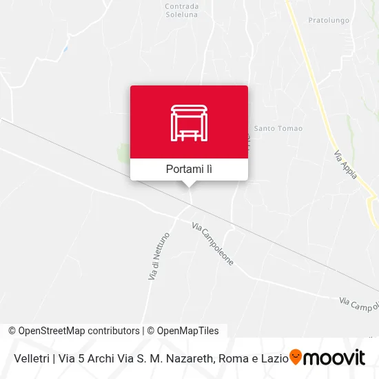 Mappa Velletri | Via 5 Archi Via S. M. Nazareth