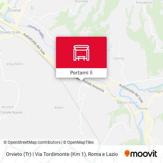 Mappa Orvieto (Tr) | Via Tordimonte (Km 1)