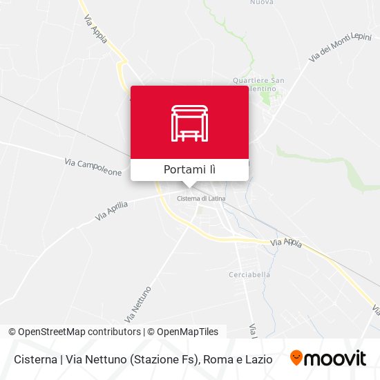 Mappa Cisterna | Via Nettuno (Stazione Fs)