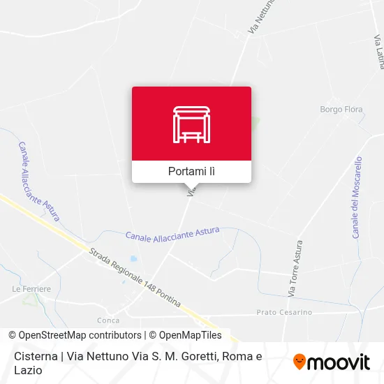 Mappa Cisterna | Via Nettuno Via S. M. Goretti