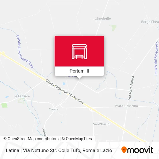 Mappa Latina | Via Nettuno Str. Colle Tufo