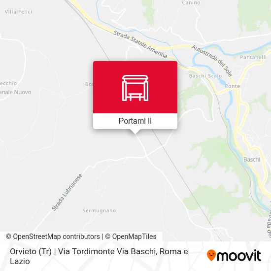 Mappa Orvieto (Tr) | Via Tordimonte Via Baschi