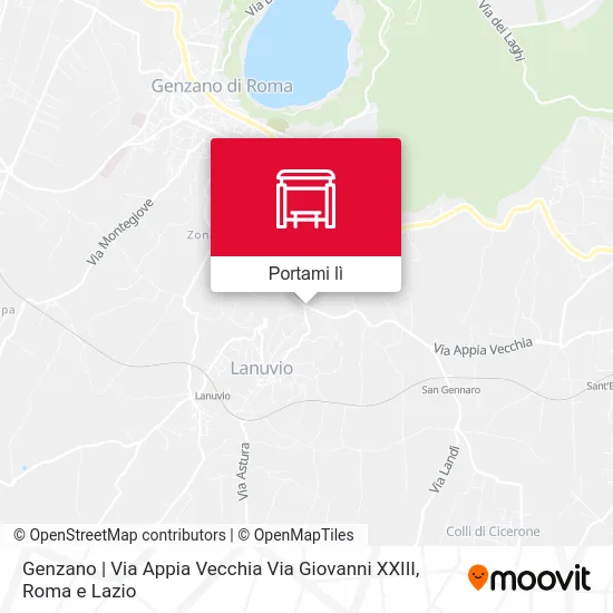 Mappa Genzano | Via Appia Vecchia Via Giovanni XXIII