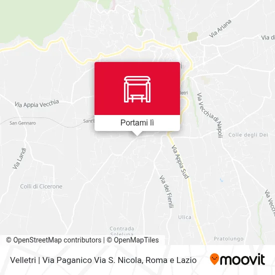 Mappa Velletri | Via Paganico Via S. Nicola