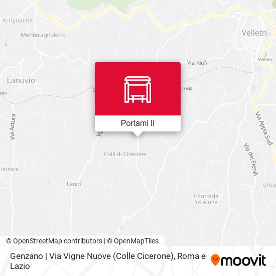 Mappa Genzano | Via Vigne Nuove (Colle Cicerone)