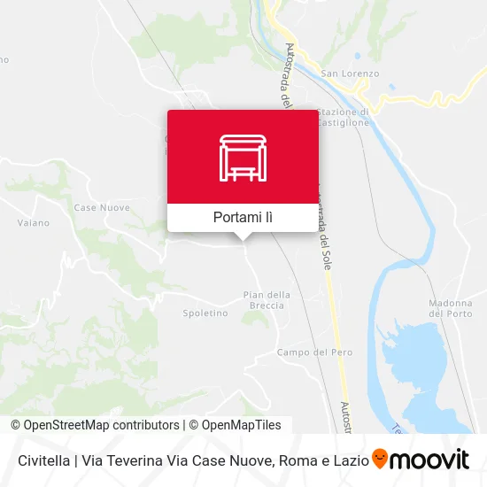 Mappa Civitella | Via Teverina Via Case Nuove