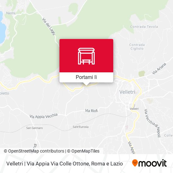 Mappa Velletri | Via Appia Via Colle Ottone