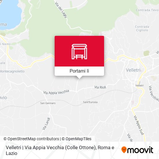 Mappa Velletri | Via Appia Vecchia (Colle Ottone)