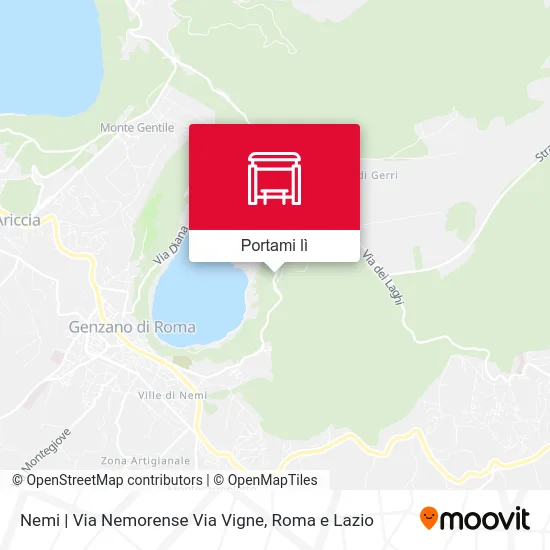 Mappa Nemi | Via Nemorense Via Vigne