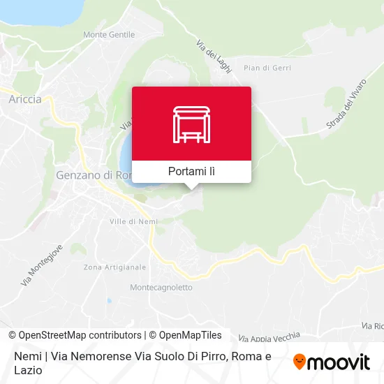 Mappa Nemi | Via Nemorense Via Suolo Di Pirro