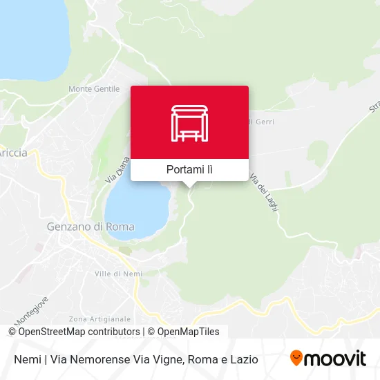 Mappa Nemi | Via Nemorense Via Vigne