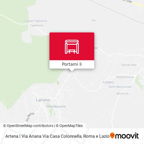 Mappa Artena | Via Ariana Via Casa Colonnella
