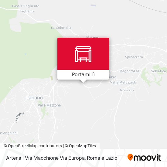 Mappa Artena | Via Macchione Via Europa
