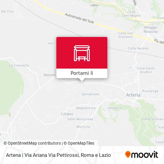 Mappa Artena | Via Ariana Via Pettirossi
