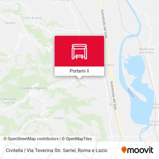 Mappa Civitella | Via Teverina Str. Sartei