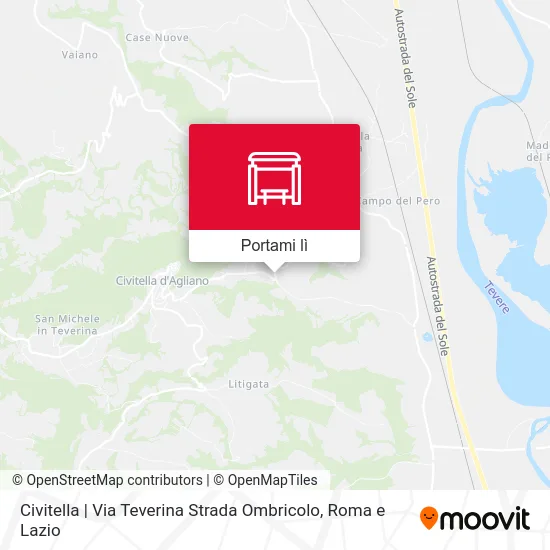 Mappa Civitella | Via Teverina Strada Ombricolo