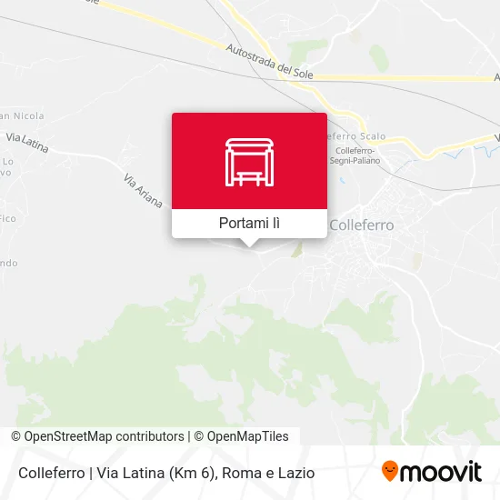 Mappa Colleferro | Via Latina (Km 6)
