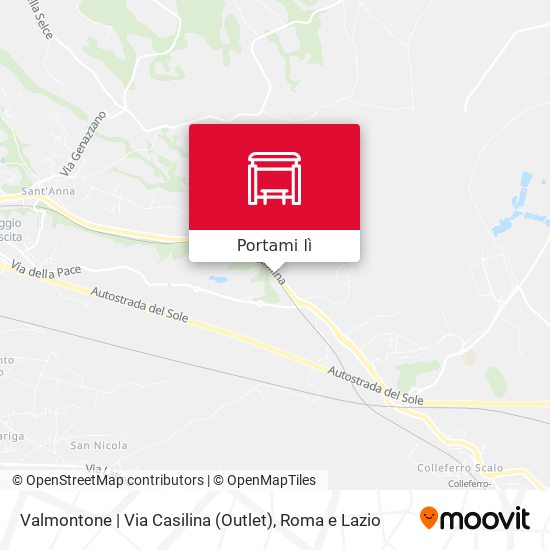 Mappa Valmontone | Via Casilina (Outlet)