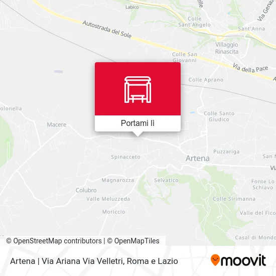 Mappa Artena | Via Ariana Via Velletri
