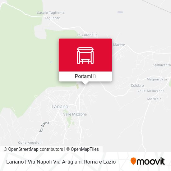 Mappa Lariano | Via Napoli Via Artigiani