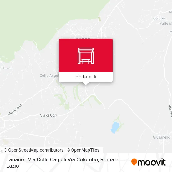 Mappa Lariano | Via Colle Cagioli Via Colombo